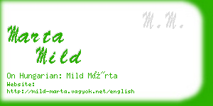 marta mild business card